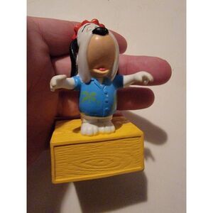 1989 Turner Entertainment 3" Droopy Dog  On Box Figurine Warner Bros. Cake  Vtg